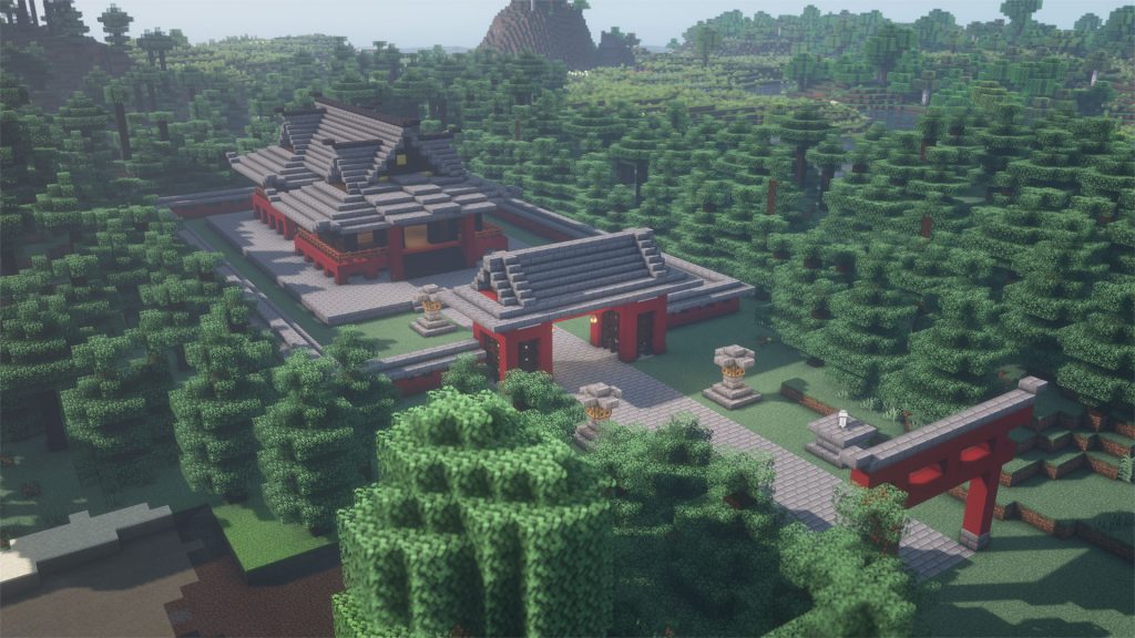 Minecraft 和風の神社の作り方 簡単に作れる設計図 マイクラ建築家 Den Creation